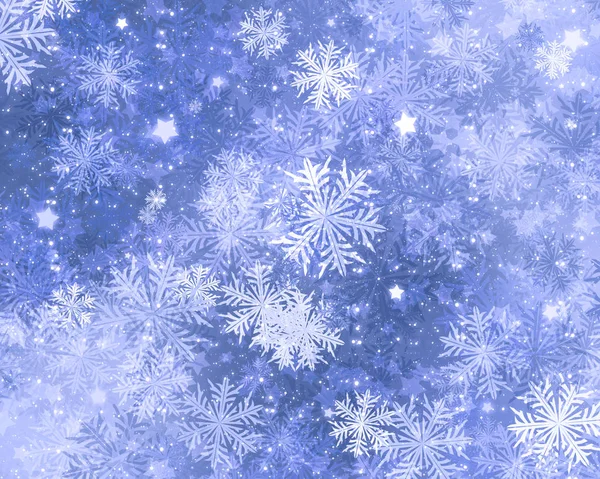 Beautiful Background Winter Decorative Snowflakes — Stock Photo, Image