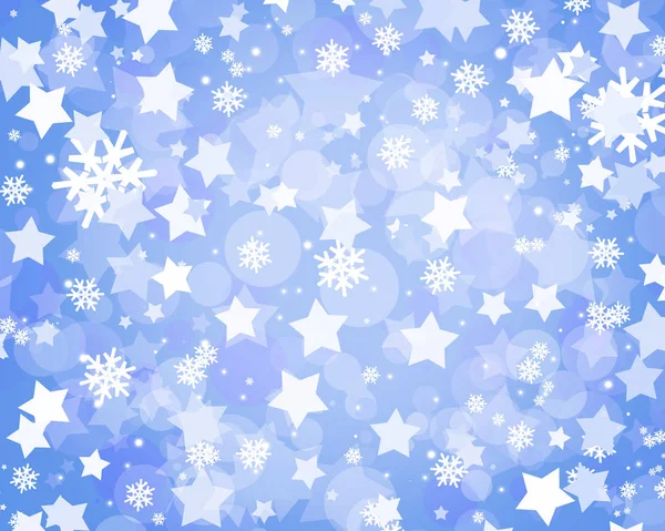 Hermoso Fondo Con Copos Nieve Decorativos Invierno — Foto de Stock