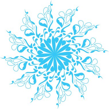 beyaz bir arka plan üzerinde güzel dekoratif kar taneleri