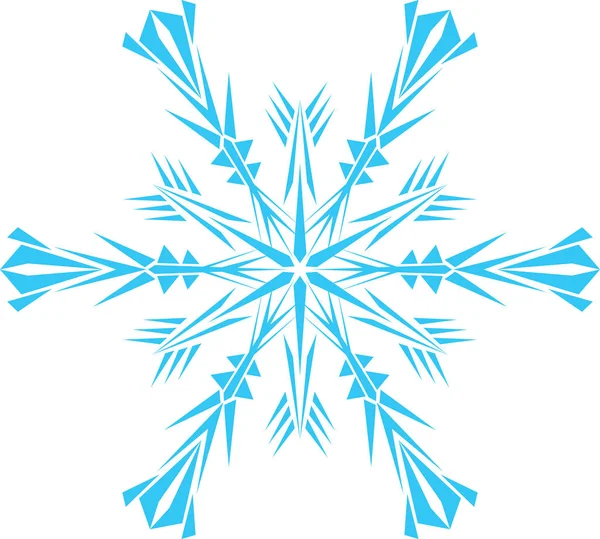 Hermosos Copos Nieve Decorativos Sobre Fondo Blanco — Vector de stock