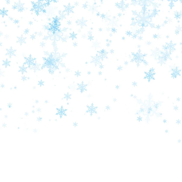 クリスマスと新年のための穏やかな雪片と光の背景 — ストック写真