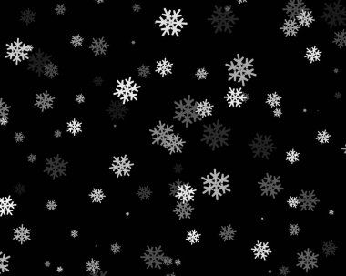 siyah bir arka plan üzerinde güzel beyaz kar