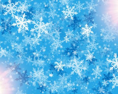 Yeni yıl ve yılbaşı için güzel kar taneleri ile arka plan