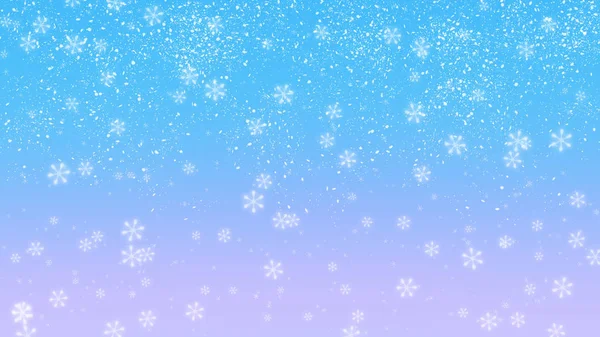 Hermoso Fondo Con Copos Nieve Decorativos Invierno —  Fotos de Stock