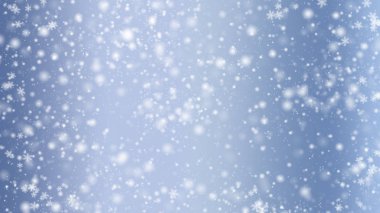 Yeni yıl ve yılbaşı için güzel kar taneleri ile arka plan