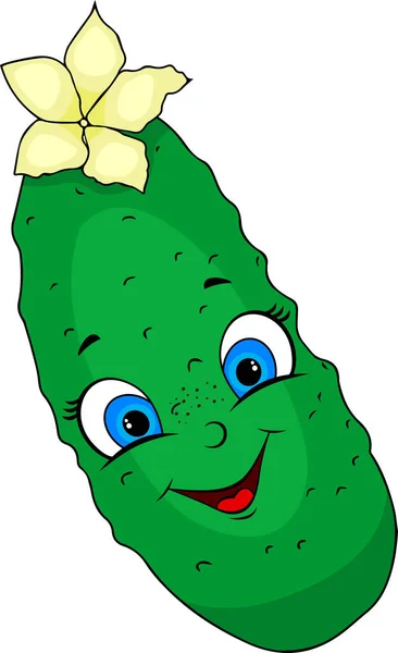 Cartoon Character Fruits Vegetables — Stock Vector