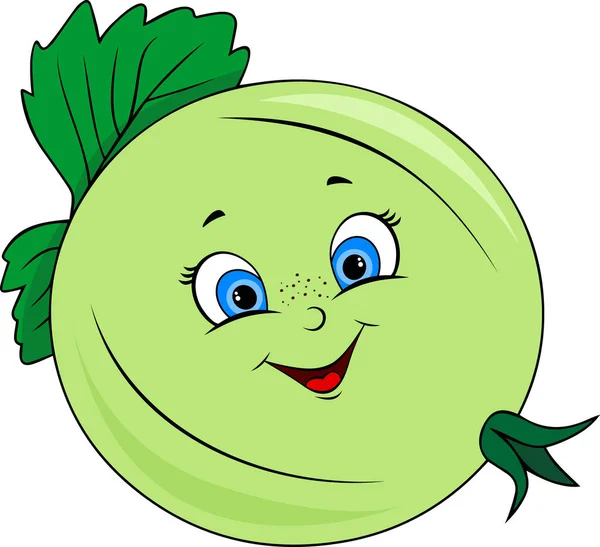 Tecknad Karaktär Frukt Och Grönsaker — Stock vektor