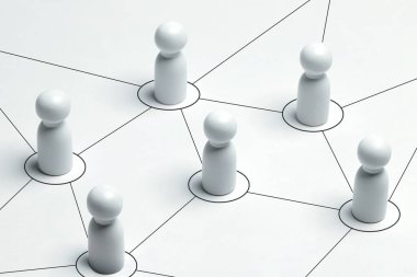 Sosyal uzaklık. Kendini korumak için güvenli bir mesafede kal. Farklı konsept.