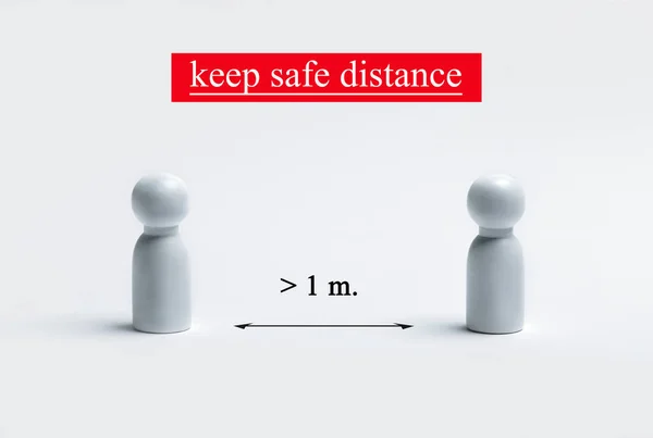 Social distancing. Keep a safe distance to protect yourself. Different concept