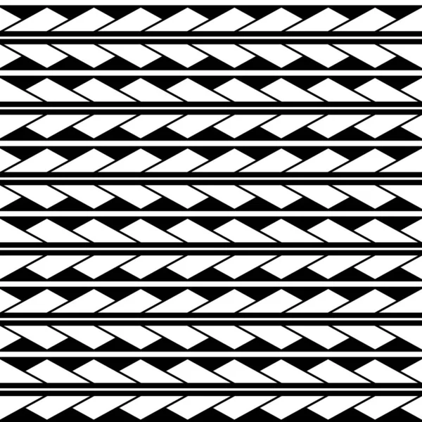 Vector naadloze driehoeken patroon ornament Maori, etnische, Japan stijl. Moderne stijl textuur. Monochrome geometrische achtergrond. — Stockvector