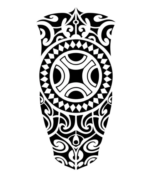 Tattoo schets Maori stijl voor been of schouder — Stockvector