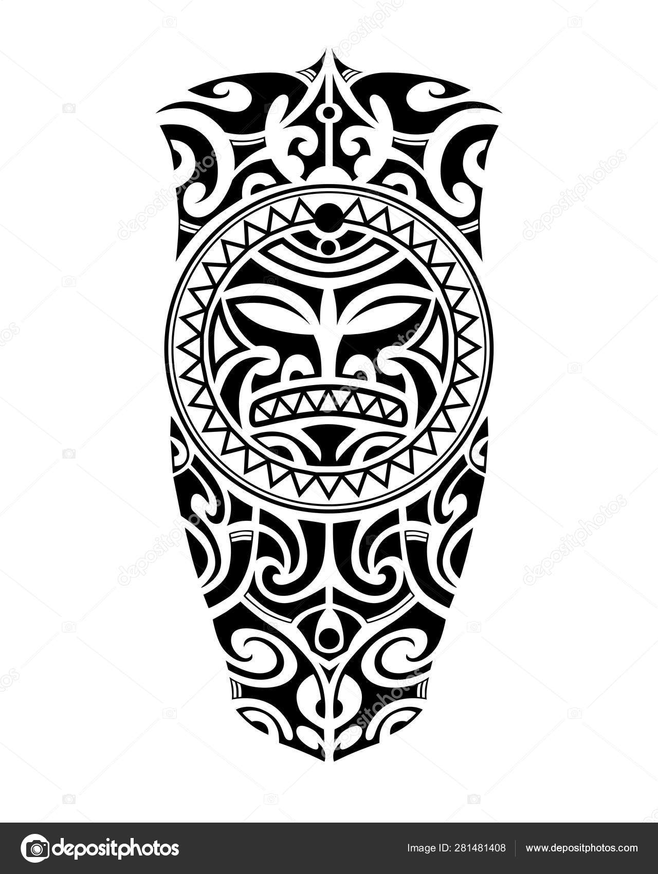Tattoo Sketch Maori Style For Leg Or Shoulder Vector Image By C Marinastorm5554 Vector Stock