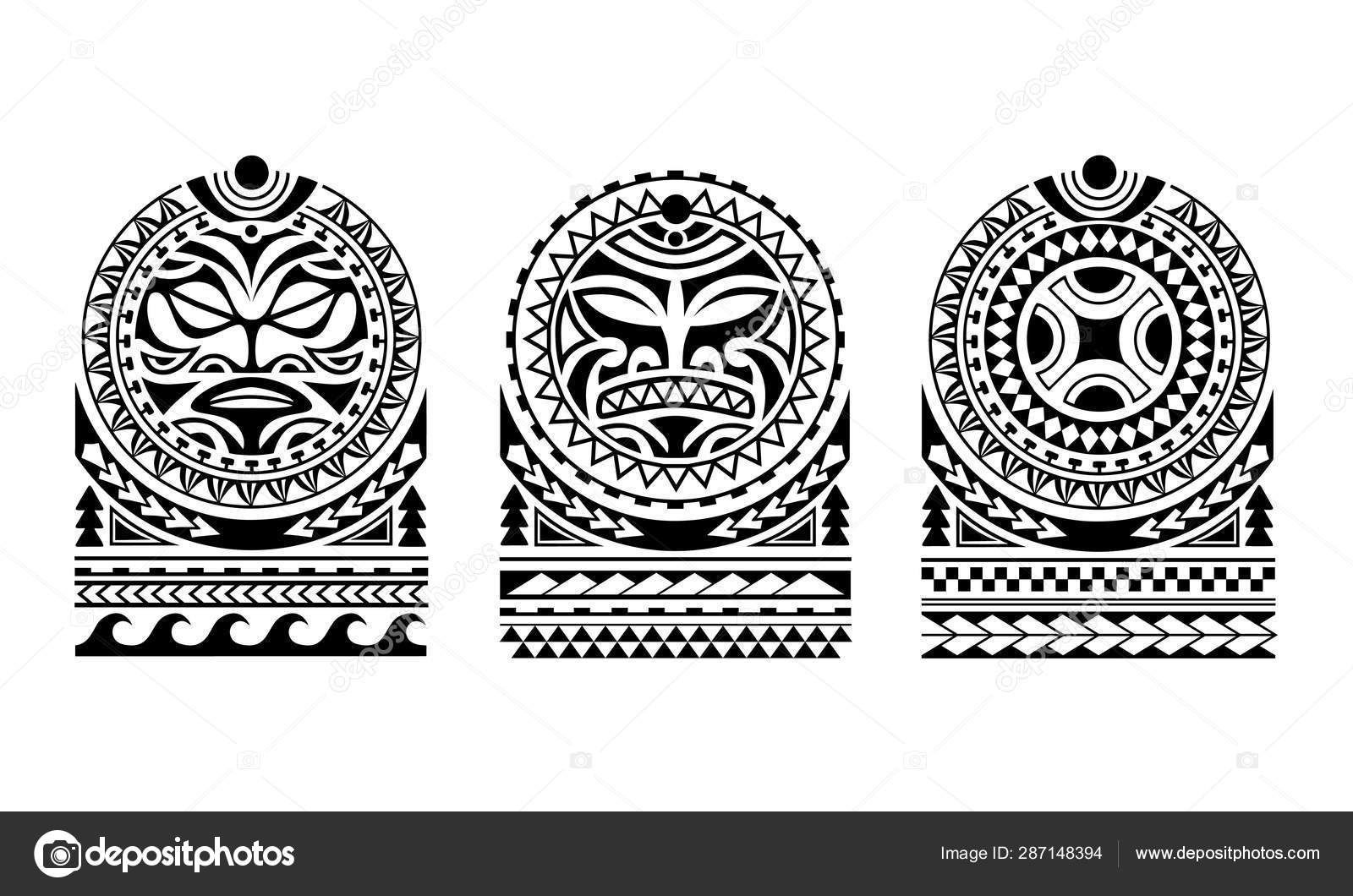 Set Of Tattoo Sketch Maori Style For Shoulder Vector Image By C Marinastorm5554 Vector Stock