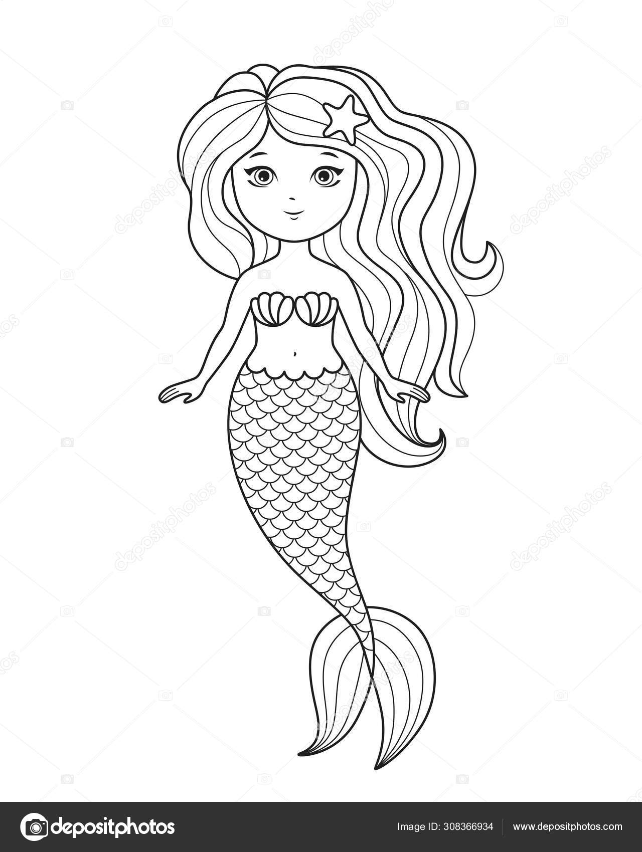 66 Collection Mermaid Coloring Pages Cute  HD