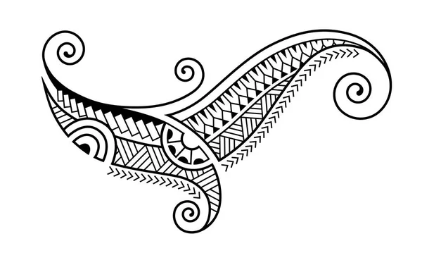 Tatuaje Estilo Maorí Patrón Indio Mehendi Henna Ornamento Oriental Decorativo — Vector de stock