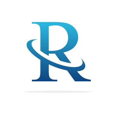 R yaratıcı logo tasarım vektör sanat