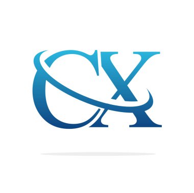 Cx Creative logo tasarım vektör sanat
