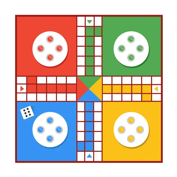 Ludo oyun vektör illüstrasyon tasarımı