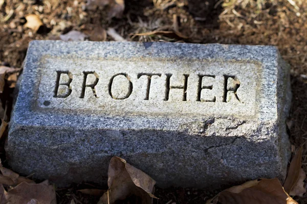 Temető Grave Marker Brother — Stock Fotó
