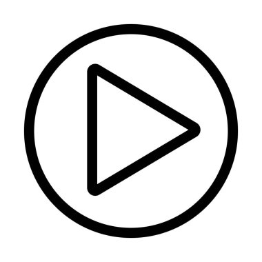 Oynat simgesi. Farklı tasarım için anahat stili.