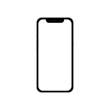 Infographic küresel iş pazarlama yatırım planı, mockup modeli web tasarımı için boş bir beyaz ekran ile Telefon. Düz, üst görünüm.