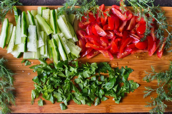 beautifully chopped vegetables