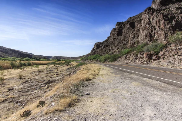 Estrada Através Deserto Big Bend — Fotografia de Stock