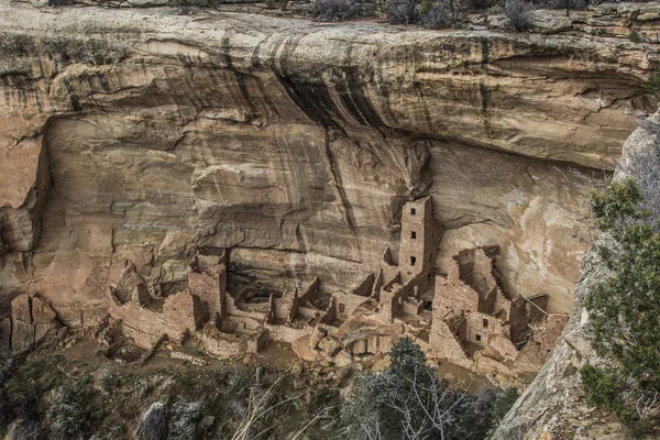 Cidade Velha Caverna Parque Nacional Mesa Verde — Fotografia de Stock