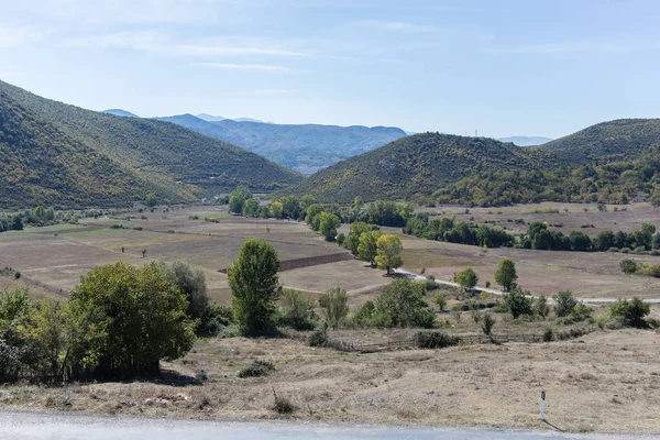 Krajina Albánských Horách Stock Fotografie