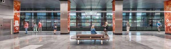 Moscú Agosto 2018 Nueva Estación Metro Michurinsky Prospekt Línea Kalininsky — Foto de Stock