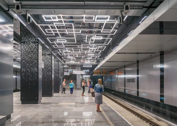 Moscovo Agosto 2018 Nova Estação Metro Govorovo Kalininsko Solntsevskaya Linha — Fotografia de Stock