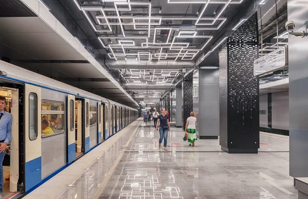 Moscovo Agosto 2018 Nova Estação Metro Govorovo Kalininsko Solntsevskaya Linha — Fotografia de Stock