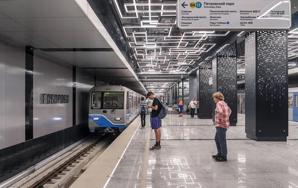 Moscú Agosto 2018 Estación Govorovo Línea Kalininsko Solntsevskaya Del Metro —  Fotos de Stock