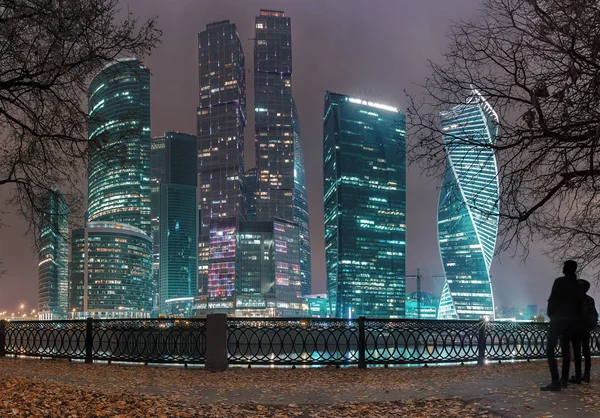 Москва Октября 2018 Года Международный Бизнес Центр Москва Сити Люди — стоковое фото