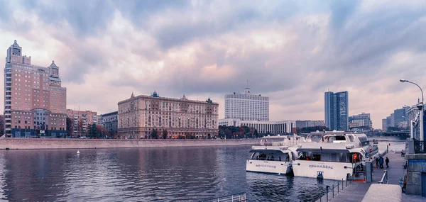 Moscow October 2018 Motor Ships Primavera Ferdinand Berth Contrary Investment — Stock Photo, Image