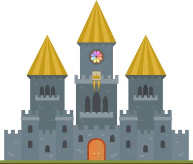 Gri Kale Vektörü - Castelo Cinza Vetor