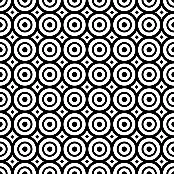 Seamless pattern with black and white circles — Stock Vector