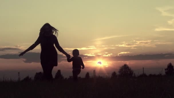 Madre Hijo Pasando Tiempo Juntos Campo — Vídeos de Stock