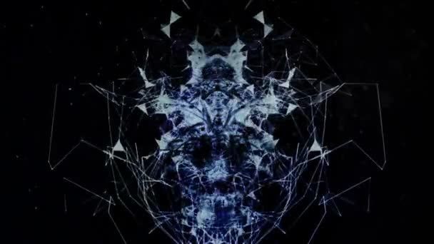 Fractal Digitala Abstrakta Former Med Mask Video Bakgrund — Stockvideo