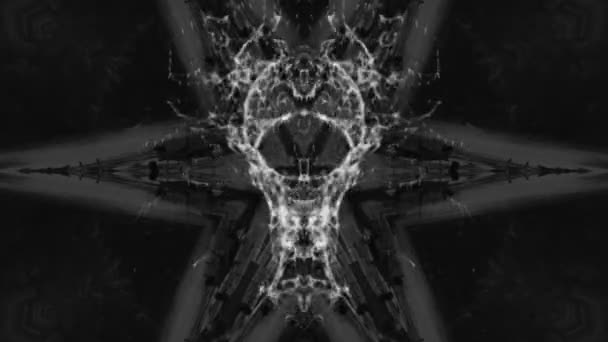 Monochroom Digitale Abstracte Vormen Video Achtergrond — Stockvideo