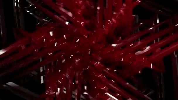 Pulsing Digital Abstract Blood Stripes Video Background — Stock Video