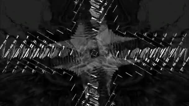 Formes Abstraites Numériques Monochromes Fond Vidéo — Video