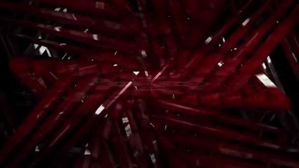 Pulserende Digitale Abstracte Bloed Strepen Video Achtergrond — Stockvideo