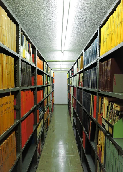 Interno Una Biblioteca Pubblica — Foto Stock