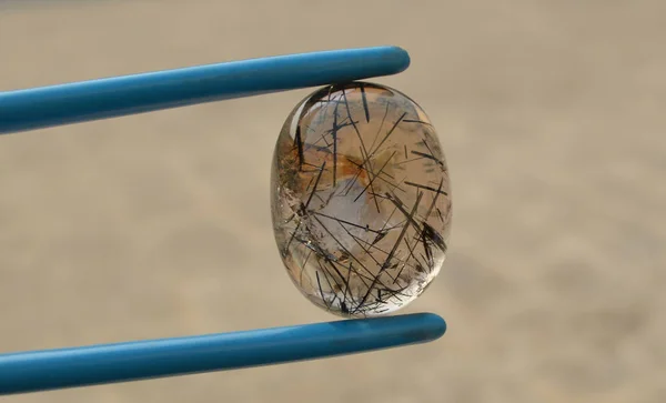 Copperi kırmızı hematit dahil rutilated Kuvars