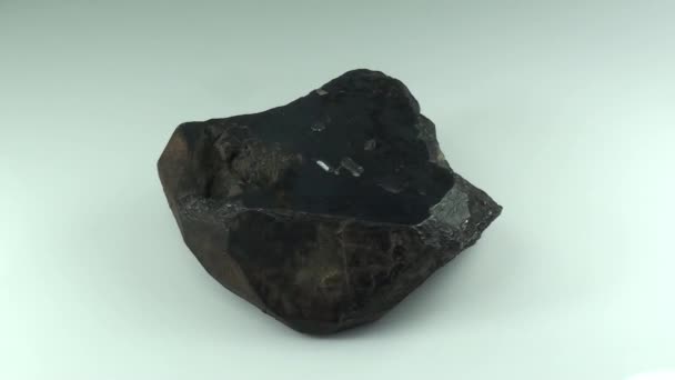 Hematite Specimen Med Rutilspecifikationer Ytan Tätort Pakistan — Stockvideo