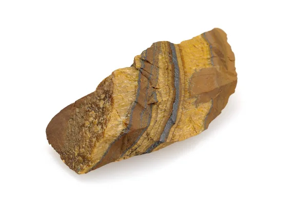 Beyaz arka planda mineral kaplan gözü.