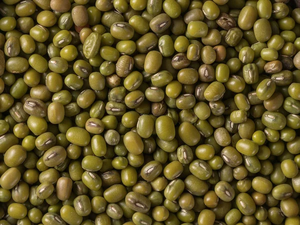 Organic mung beans closeup. The view from the top. — Stock Photo, Image