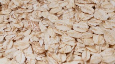 Karabuğday gevrekleri yakın plan. 4K video. Süper makro. Sağlıklı yemek..