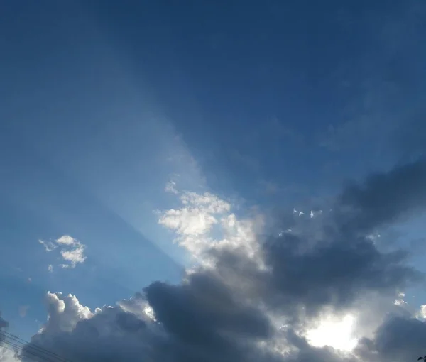 Луч Солнца Небо Облака Природа — стоковое фото